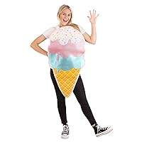 Adult Ice Cream Halloween Costume, Sandwich Board Cone Outfit Standard