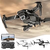 Drone with Camera for Adults Dual 1080p HD Fpv Drone with Camera Remote Control Toys Christmas Gifts for Boys Girls with Altitude Hold Headless Mode Start Speed Adjustment (Black)