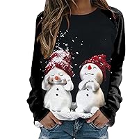Xmas Womens Hoodies Pullover Crewneck Casual Long Sleeve Tops Workout Oversized Sweatshirt Teen Girl Clothes