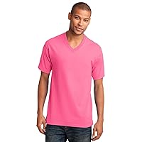 Port & Company Men's 54 oz 100% Cotton V Neck T Shirt