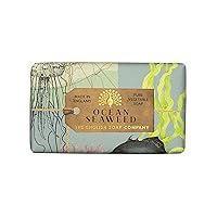 Anniversary Wrapped Soap Bar, Luxury Seaweed Shea Butter Soap Bar, Exfoliating Soap Bar for Face and Body, Exfoliating Ocean Seaweed Scent 190g