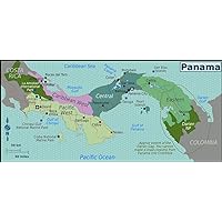Gifts Delight Laminated 34x15 Poster Panama Regions map