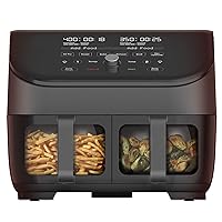 Instant Vortex Plus XL 8QT ClearCook Air Fryer, Clear Windows, Custom Programming, 8-in-1 Functions that Crisps, Broils, Roasts, Dehydrates, Bakes, Reheats, from the Makers of Instant Pot, Black