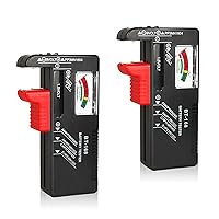 2Pcs Battery Tester Checker, Universal Battery Checker Model BT-168for AA AAA C D 9V 1.5V Button Cell Batteries Smal Electrical Equipment (Requires No Battery for Operating)
