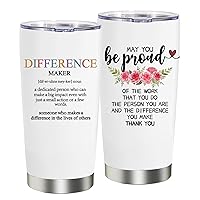 Thank You Gifts for Women-Appreciation Gifts for Employee 20 OZ Vacuum Insulated Stainless Steel Tumbler Administrative Professional Day Gifts for Christmas Birthday Gift