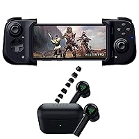 Razer Kishi Controller for Andriod + Hammerhead True Wireless X Bluetooth Earbuds Buds TWS - 3.0 C TYPE 10w Charger -Mobile Gaming Bundle