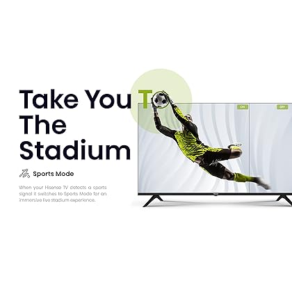 Hisense A4 Series 40-Inch Class FHD Smart Android TV with DTS Virtual X, Game & Sports Modes, Chromecast Built-in, Alexa Compatibility (40A4H, 2022 New Model) Black
