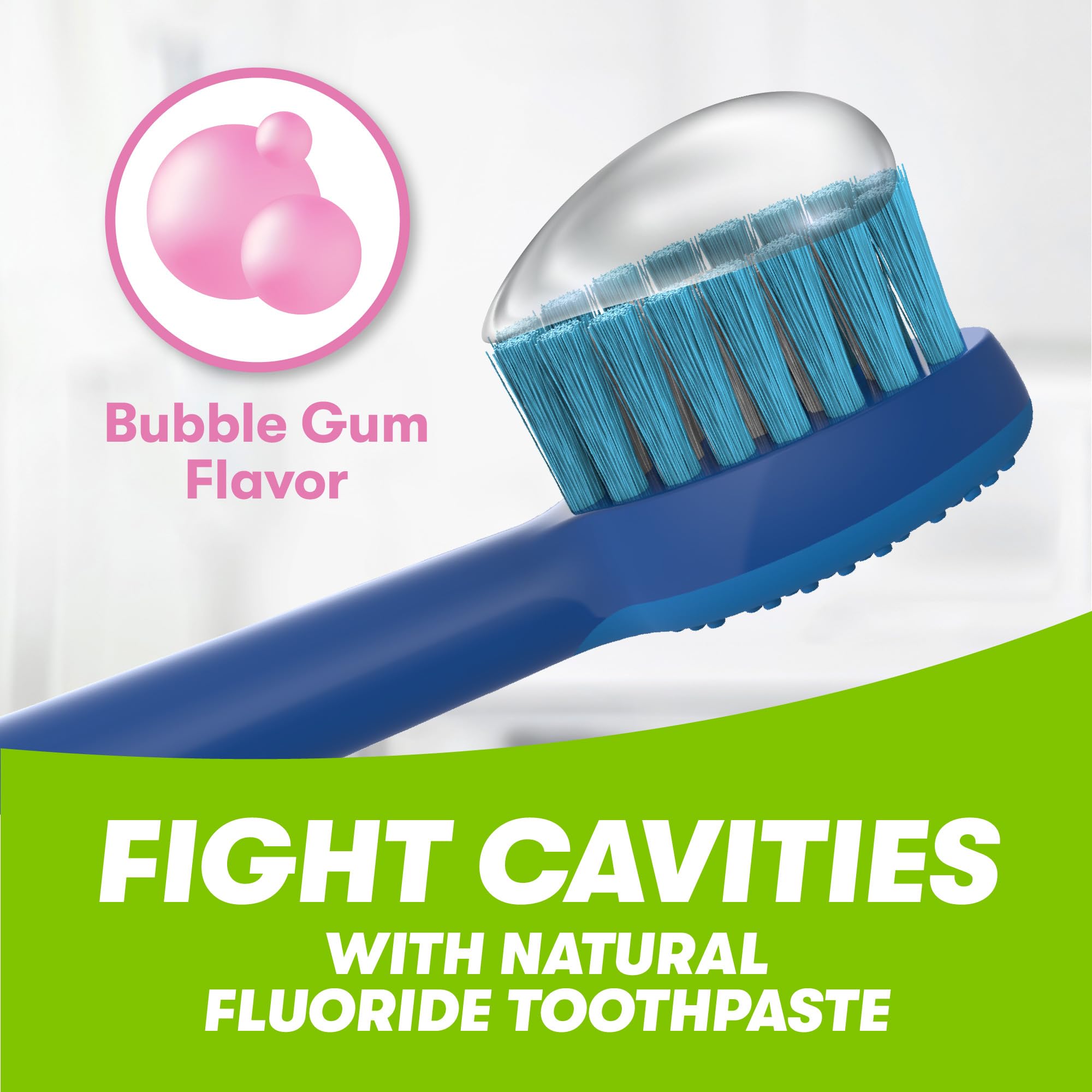 Firefly Kids Anti-Cavity Natural Fluoride Toothpaste, TMNT, Bubble Gum Flavor, ADA Accepted, 4.2 OZ