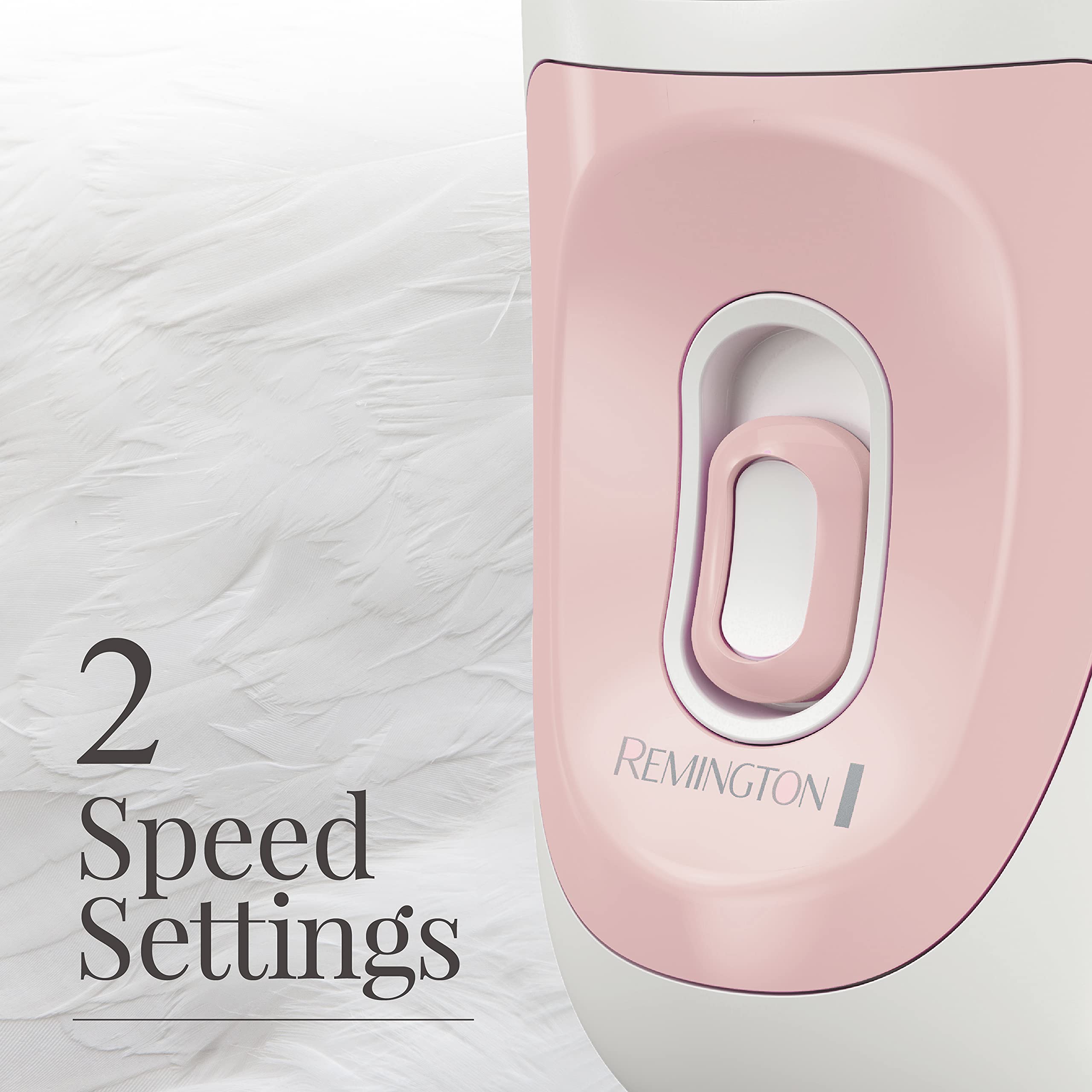Remington Smooth & Silky Total Coverage Epilator, Electric Tweezing System, Pink, EP7010E