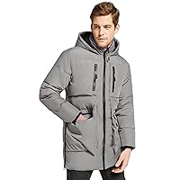 Orolay Men's Thickened Down Jacket Hooded Winter Puffer Jacket with 6 Pockets