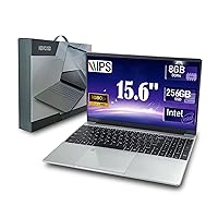 15.6 Inch Laptop, Laptop Computer, Windows 11, 8GB RAM, 256GB SSD, Intel Celeron Quad-Core Processor(Up to 2.9GHz), IPS Full HD Display with, Type-C, Wi-Fi, USB3.2