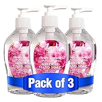 Cherry Blossom Hand Soap – Liquid Hand Soap for All Skin Types – Pack of 3 (12 Fl. Oz. Each)