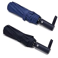 PFFY 2 Packs Travel Umbrella Windproof Auto Open & Close Collapsible Folding Small Compact 10 & 8 RIBS Backpack Car travel Essentials Purse Umbrellas for Rain