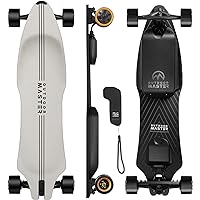 OutdoorMaster Caribou Electric Skateboard with Remote, 26 Miles Range, 32 Mph Top Speed, 2 x 1000W Hub-Motor, Electric Longboard for Adults & Teens Beginners, 6 Months Warranty