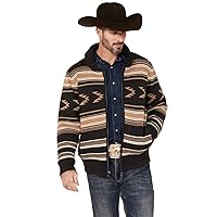 Cinch Men's Full-Zip Striped Sweater Charcoal XX-Large US