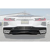 Extreme Online Store Fits ALL 2020-Present Chevrolet Corvette C8 Stingray / Z51 Models | Factory Style CARBON FIBER Replacement Rear Bumper Lower Diffuser Cover Quad Exit