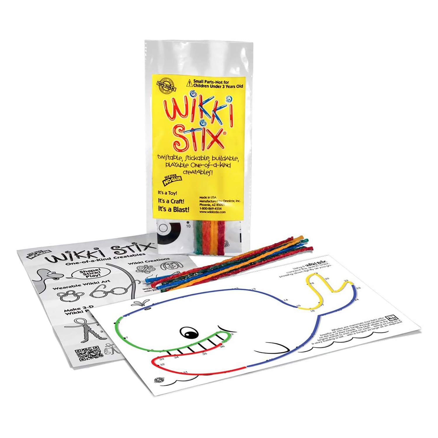WikkiStix Sea Life Pak Features 12 Sea Creatures with Hands-on Activity and Fun Fact on Each, Made in The USA!