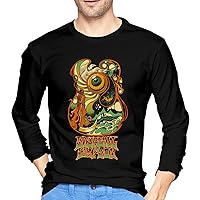 Long Sleeve T Shirt Mens Casual Round Neck Cotton T-Shirts