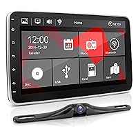 Pyle 10.1-Inch Single DIN Car Stereo - Bluetooth Indash Car Stereo Touch Screen Receiver Head Unit with Backup Camera, USB, AM FM Radio, Steering Wheel Control, Hands-Free Call, Phone Link - PL1SN104