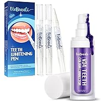 VieBeauti Teeth Whitening Duo - Whitening Pen & Purple Toothpaste Bundle for Radiant Smiles