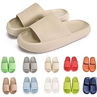 rosyclo Cloud Slippers for Women and Men Massage Thick Sole Non-Slip Shower Slippers Bathroom Super Soft Comfy House Cloud Slide Slippers for Indoor and Outdoor