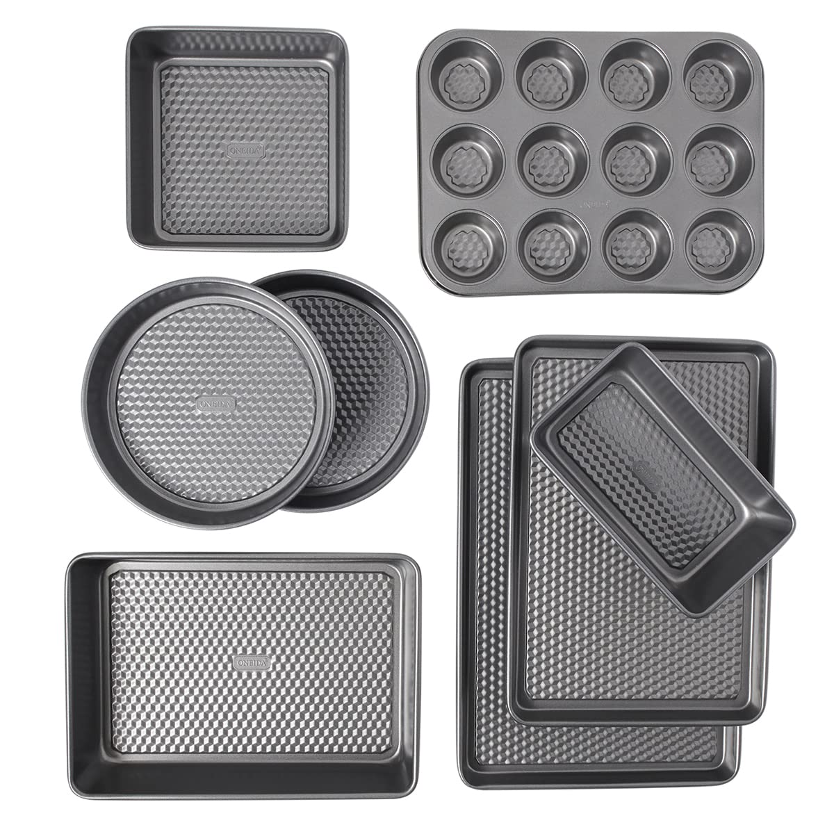 Oneida TEXPRO 8 Piece Nonstick Metal Bakeware Set, High-Performance & Dishwasher Safe