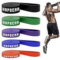HAPBEAR Pull Up Assistance Bands - Resistance Band - Pull Up Bands - Exercise Bands Resistance Bands Set of 5 - Workout Bands for Working Out, Stretching, Physical Therapy, Muscle Training