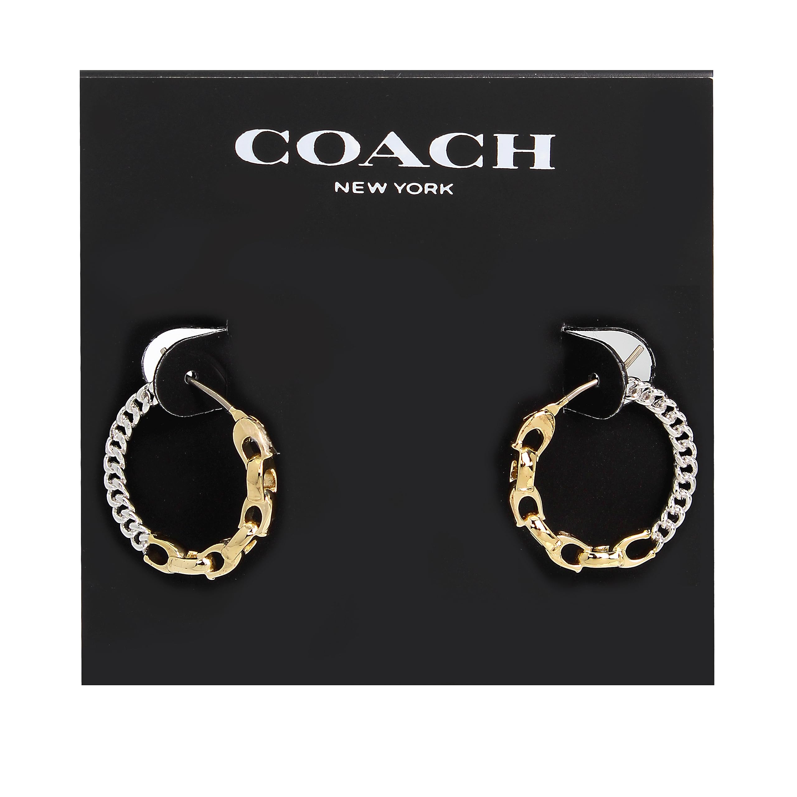 Coach Women's Signature Mixed Hoop Earrings