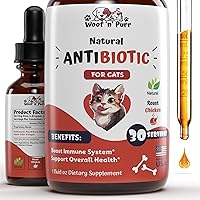 Natural Cat Antibiotic - Antibiotics for Cats - Pet Antibiotics - Cat Antibiotics - Cat Allergy Relief for Cats - Antibiotic for Cats - Cat UTI Antibiotics - 1 fl oz: Roast Chicken Flavor
