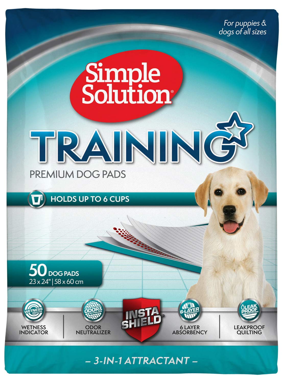 Simple Solution Training Pads for Dogs, Premium, 23x24 Inch