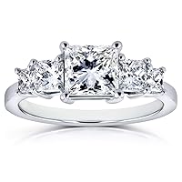 Diamond Five-Stone Engagement Ring 2 CTW in 14K White Gold (Certified)