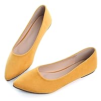 Dear Time Women's Pointed Toe Ballet Flat Shoes Simple Casual Office Work Shoes Slip-on Comfortable Shoes
