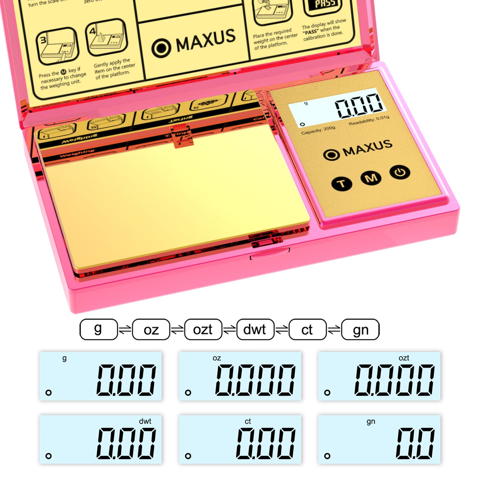 Maxus Precision Pocket Scale 200G X 0.01G, MAXUS Elite Digital Gram Scale