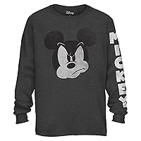 Mad Mickey Mouse Distressed Graphic Classic Vintage Disneyland World Men’s Adult Long Sleeve T-Shirt