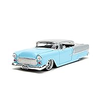 Big Time Muscle 1:24 1955 Chevrolet Bel-Air Die-Cast Car, Toys for Kids and Adults(Light Blue)