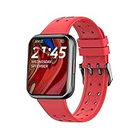 G16 Smartwatch Health and Fitness Smartwatch with Heart Rate,Sleep Monitoring, Blood Pressure, Blood Oxygen, Exercise Detection,Incoming Call and Message Reminder,ip68 Waterproof (Red)