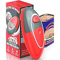 One Touch Battery Operated Electric Can Opener Open All Size Can No Sharp Edge, Hands Free Electric Can Openers for Kitchen, Kitchen Gadget Electric Can Opener for Seniors, Arthritis, and Chef