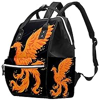 Hand Drawn Beautiful Phoenix Bird Diaper Bag Backpack Baby Nappy Changing Bags Multi Function Large Capacity Travel Bag