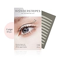 Wonderstripes Eyelid Tape for Hooded Eyes Invisible | Eye Lid Lifter Strips | Droopy Eye Lift | Multiple Sizes Silicone Tape for All Eye Shapes | Easy to Apply (Large)