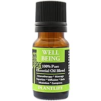 Plantlife Well Being Aromatherapy Essential Oil Blend - Straight from The Plant 100% Pure Therapeutic Grade - No Additives or Fillers - Made in California 10 ml