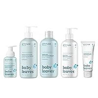 Bundle of ATTITUDE 2in1 Foaming Wash, Body Lotion, 2in1 Shampoo and Body Wash, Bubble Wash and Calendula Body Cream, EWG Verified, Dermatologically Tested, Vegan, Good Night