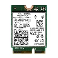 BE1750x Killer Series Upgraded BE200 WiFi 7 Card | Gaming WiFi Adapter | M.2 PCIe WiFi Card 5.8 Gbps 320MHz 4K QAM | Supports Bluetooth 5.4 & Intel PC with Windows 10/11