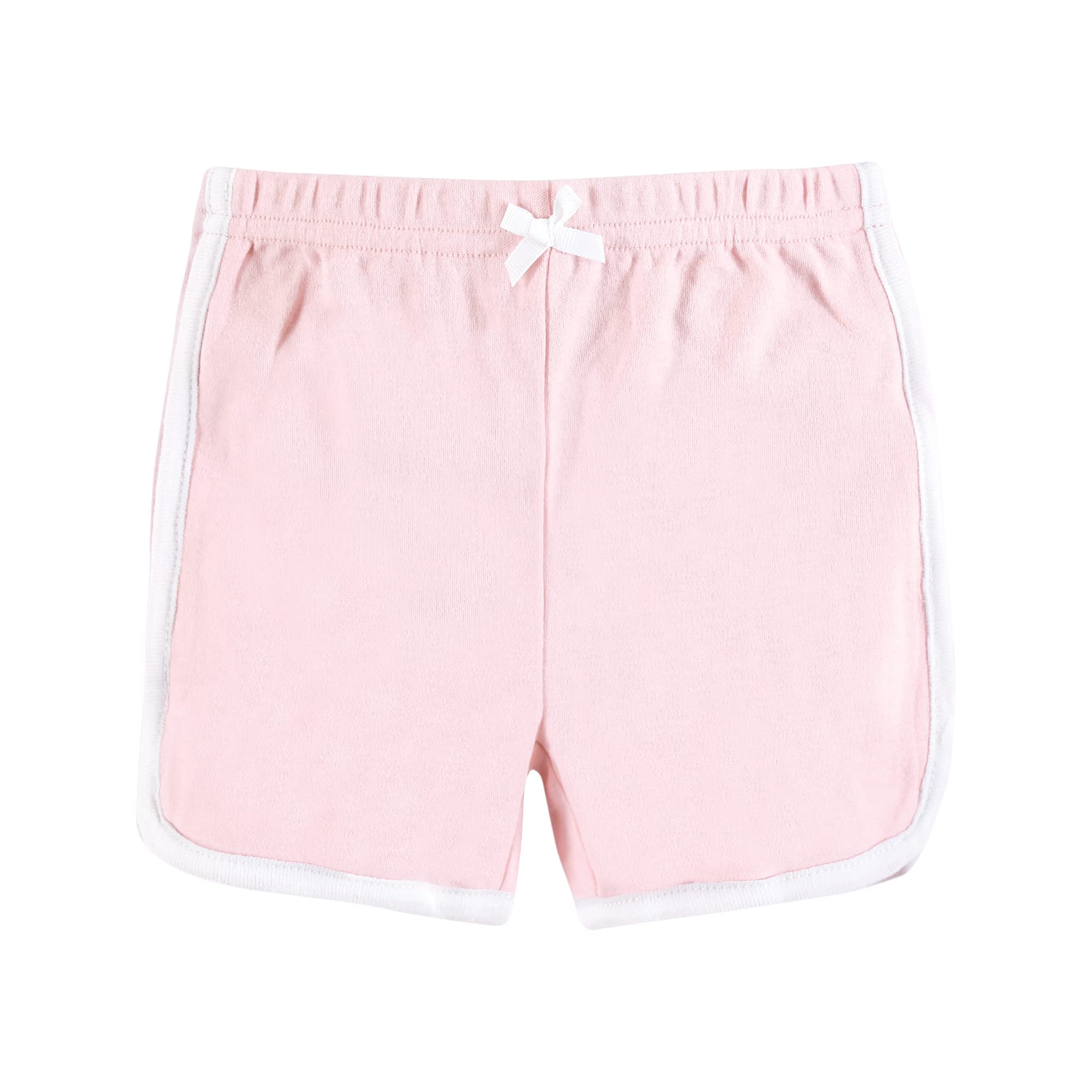 Hudson Baby Unisex Baby and Toddler Shorts Bottoms 4-Pack, Pink Black, 3-6 Months