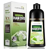 Black Hair Dye Shampoo 3 in 1 for Women & Men Gray Hair Coverage Hair Color Shampoo Herbal Ingredients Hair Dye Shampoo 500ML (Black)