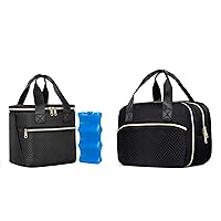 Fasrom Wearable Breast Pumping Bag with Cooler Bundle with Breastmilk Cooler Bag with Ice Pack Fits 6 Tall Baby Bottle Up to 9 Ounce