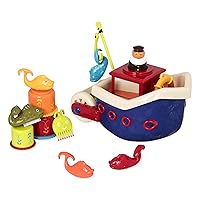 Water Play Bath Toy Set – Baby Bath Toys – Boat & Accessories - Tub Toys For Toddlers, Kids –Fish & Splish- 1 Year + (13 Pcs)