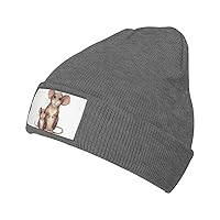 Unisex Beanie for Men and Women Two Rats Knit Hat Winter Beanies Soft Warm Ski Hats