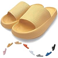 Pillow Slippers for Women Men, Thick Sole Casual Massage Shower Indoor Outdoor, EVA Non Slip Pillow Slides Sandals, Quick Drying Open Toe Spa Bath Pool