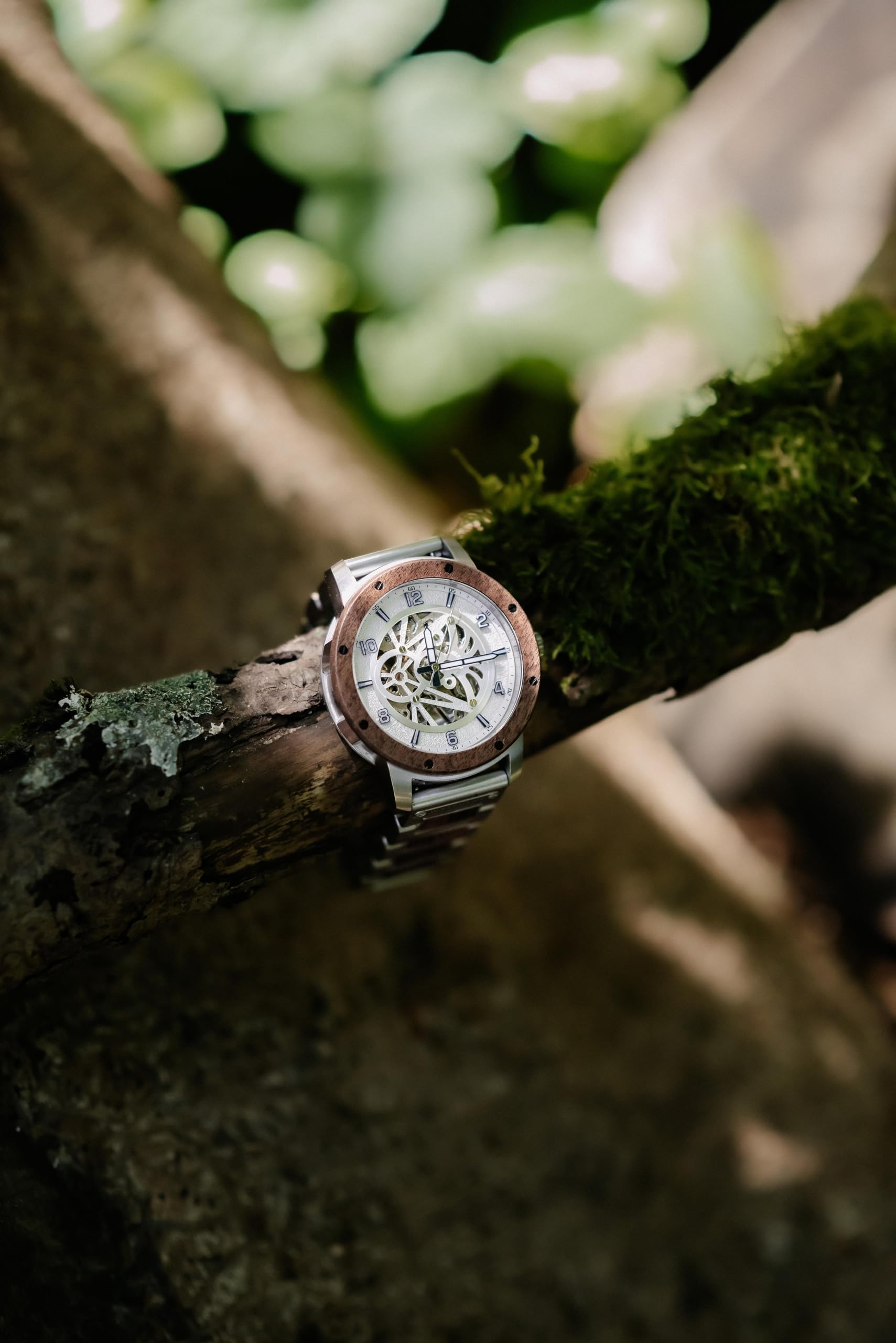 WATCHTHIS Tokyo Luxus Herrenuhr - Handgefertigte mechanische Automatik Armbanduhr aus Echtholz & Edelstahl, Präzises Uhrwerk, Nachhaltig, Uhr inkl. Box