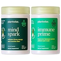 Mind and Body Duo | Mind Spark Nootropic Energy + Immune Support Supplement (1 Each)